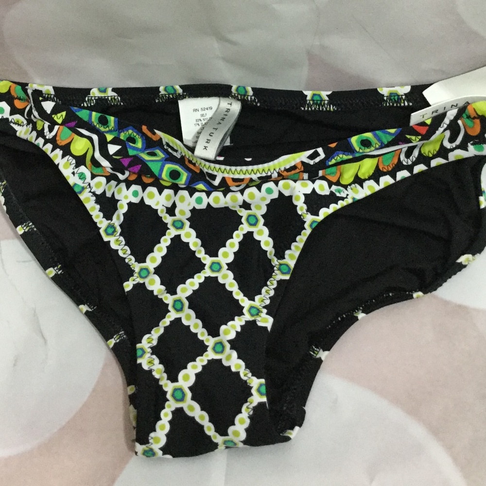 Trina Turk Kon Tiki Gold Buckle Bikini Bottoms